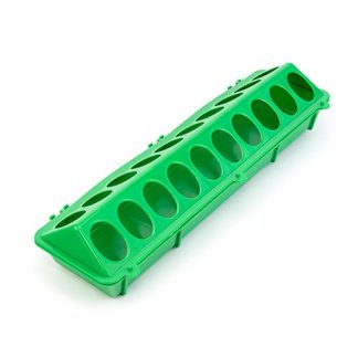 Plastic Feed Trough - 20 Hole - Green