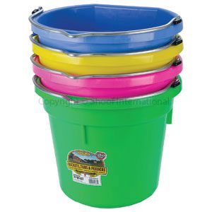 Feed Bucket Flat Back 19L Berry Blue