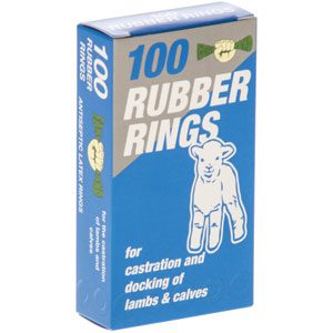 Shoof Farm Rubber Rings 100 Box Blue