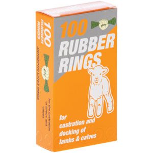 Shoof Farm Rubber Rings 100 Box Orange