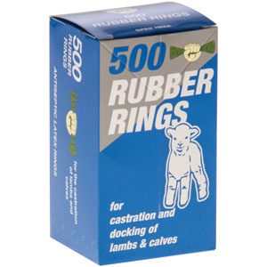 Shoof Farm Rubber Rings 500 Box Blue