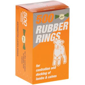 Shoof Farm Rubber Rings 500 Box Orange