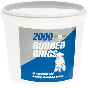 Shoof Farm Rubber Rings 2000 Pail Blue