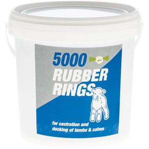 Shoof Farm Rubber Rings 5000 Pail Blue