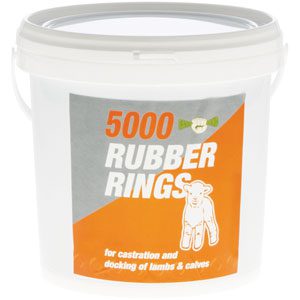 Shoof Farm Rubber Rings 5000 Pail Orange