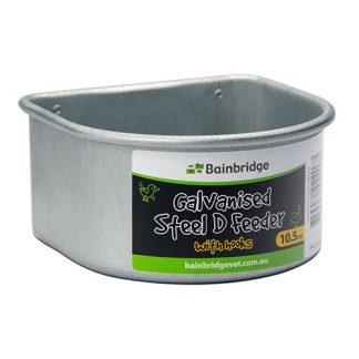 D Feeder with Hooks - Galvanised - 10.5cm