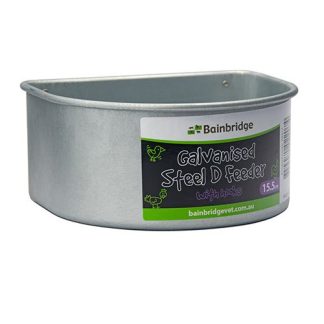 D Feeder with Hooks - Galvanised - 15.5cm
