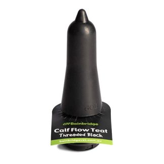 Bainbridge Calf Flow Teat - Threaded Black