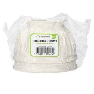 Ribbed Bell Boots Over-Reach X-Lge White - Pair
