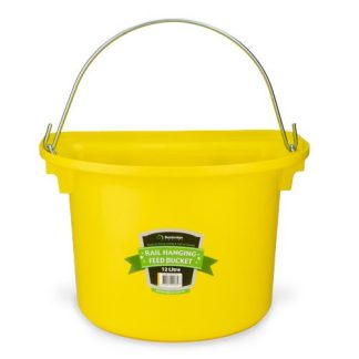 Rail Hanging Feed Bucket 12 Litre - Yellow