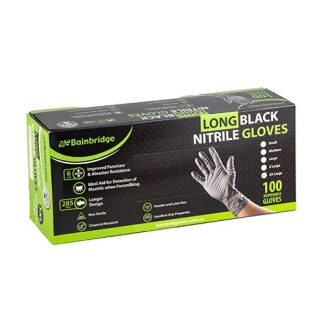 Black Nitrile Gloves – Long - Xx Large