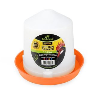 Poultry Drinker Siphon Straight - 1.5L - Orange