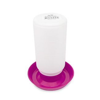 Poultry Drinker - Straight - 1 Litre - Pink