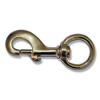 Round Eye Swivel Hook - Brass Heavy Duty 28mm