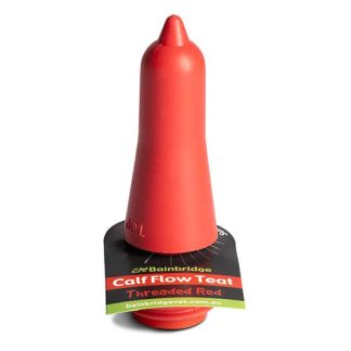 Bainbridge Calf Flow Teat - Threaded Red
