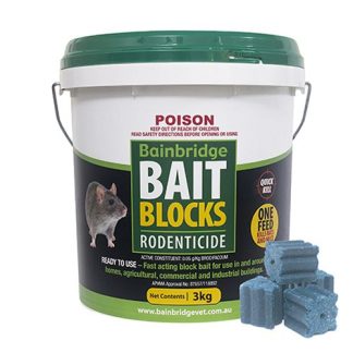 Rodent Bait Blocks (Brodifacoum 0.05g/kg) - 3kg