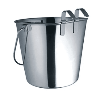 Stainless Steel Bucket - Flat Sided (10.2 Litre)