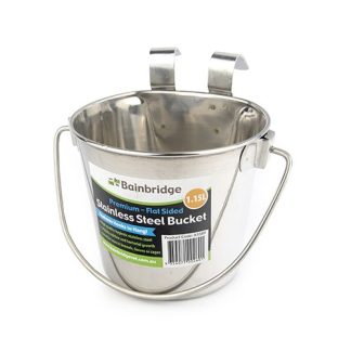 Stainless Steel Bucket - Flat Sided (1.04 Litre)