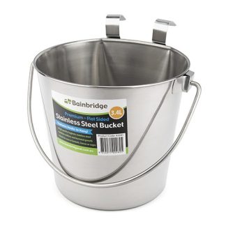 Stainless Steel Bucket - Flat Sided (4 Litre)