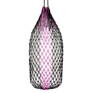 Hay Net Slow Feeder - 90cm - 5cm - Black/Pink