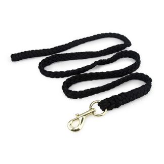 Rope Lead with Brass Snap 2m - Black