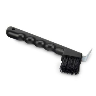 Hoof Pick With Brush - Black