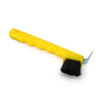 Hoof Pick With Brush - Yellow