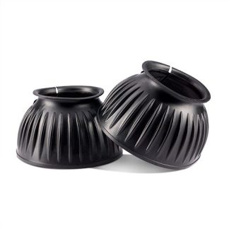 Ribbed Bell Boots Velco LGE Black - Pair