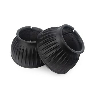 Ribbed Bell Boots Velco XXL Black - Pair