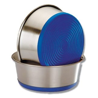Dog Bowl Stainless Steel Non Skid (Blue Base) - 900ml