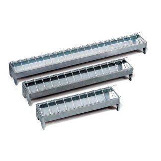 Galvanised Feeding Trough Chickens - 50cm
