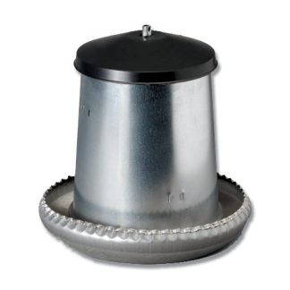 Supreme Galvanised Poultry Feeder with Cover - 18kg