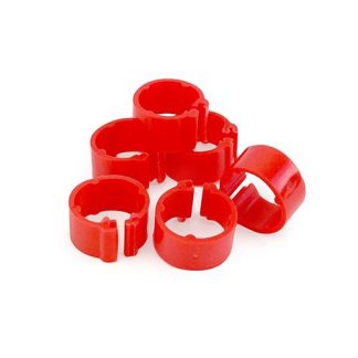 Poultry Leg Rings 8mm - Red (24)
