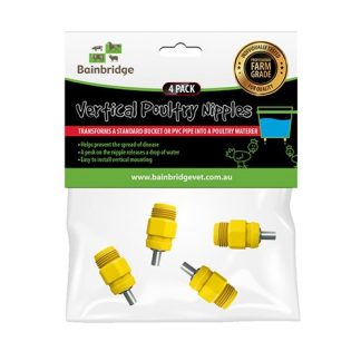 Poultry Dropper Nipple - 4 Pack (Display Pack with Hang Card)
